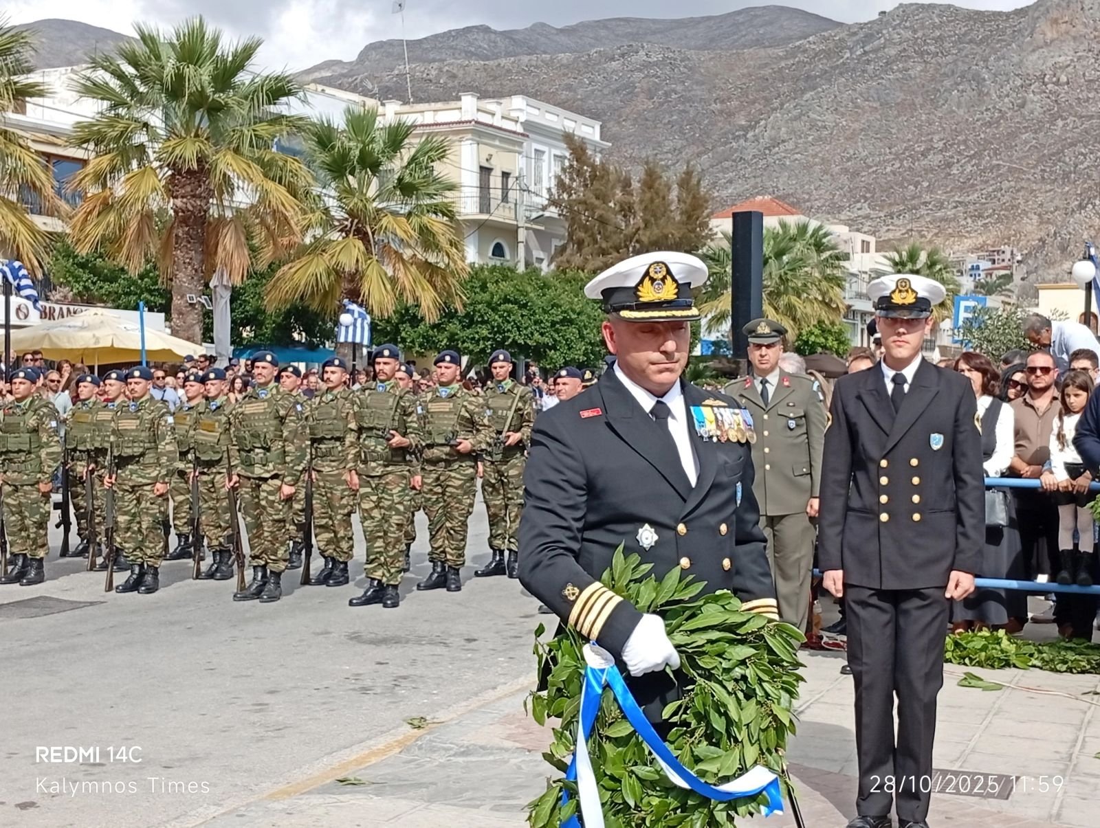 Ο Λιμενάρχης Καλύμνου, Αντιπλοίαρχος Λ.Σ. κ. Θεόφιλος Τσαγκάρης.