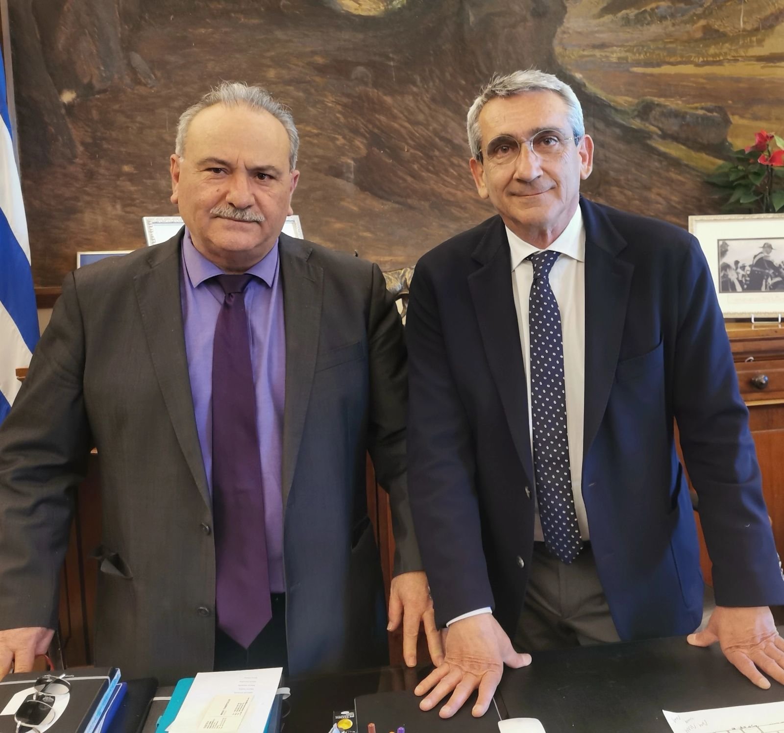 Έπαρχος Περιφερειακής Ενότητας Καλύμνου, Ε. Μουσελλής και Περιφερειάρχης Νοτίου Αιγαίου Γιώργος Χατζημάρκος