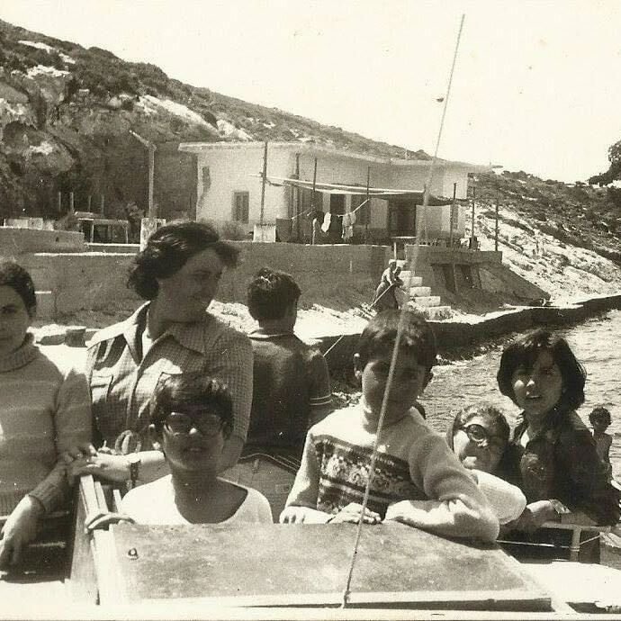 people on a boat retro photo 
