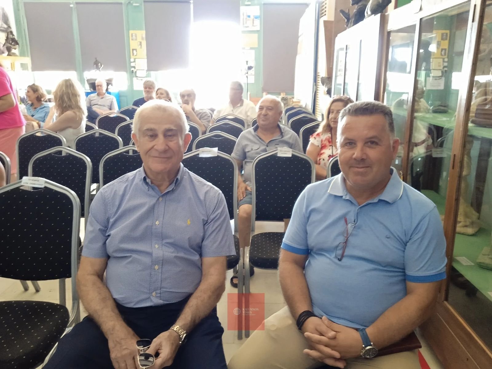 Αντιπρόεδρος Δημοτικού Συμβούλιου Καλύμνου και πρώην Δήμαρχος Τάρπον Σπριγκς Χρυσόστομος Αλαχούζος με τον Δημοτικό Σύμβουλο Μείζονος Μειοψηφίας Νομικό Ρήγα Αντιπρόεδρος Δημοτικού Συμβούλιου Καλύμνου και πρώην Δήμαρχος Τάρπον Σπριγκς Χρυσόστομος Αλαχούζος με τον Δημοτικό Σύμβουλο Μείζονος Μειοψηφίας Νομικό Ρήγα