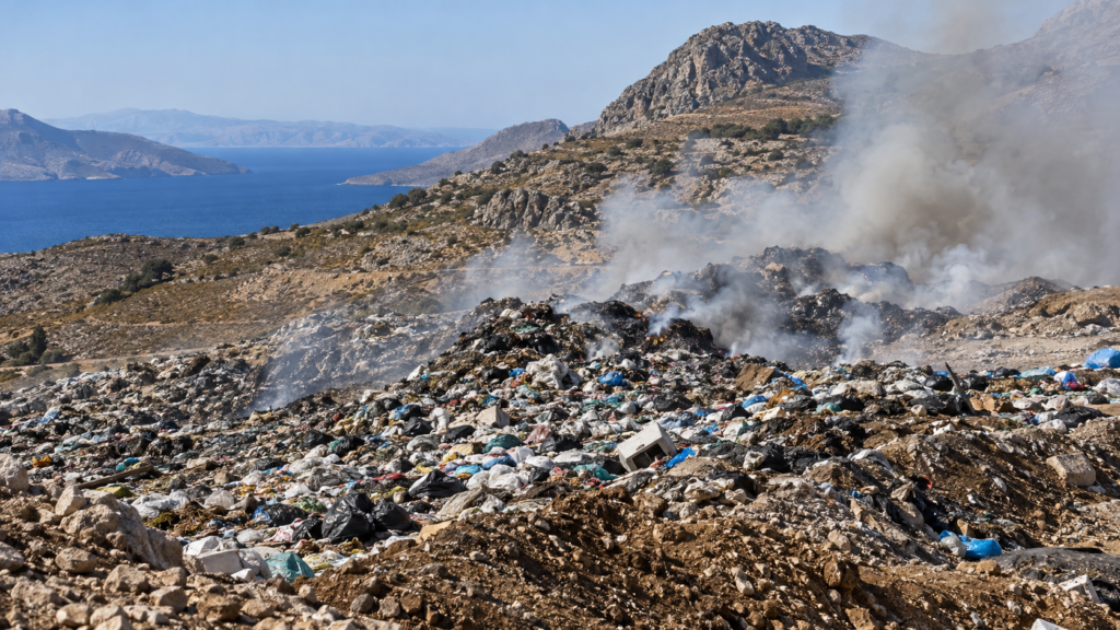 AI landfill on an island